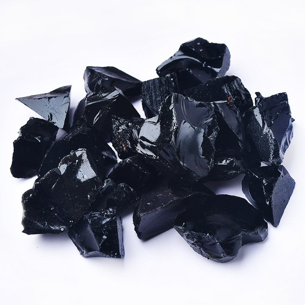 Natural Black Obsidian Raw Sto - Fish Tank Gravel ulasan dan harga