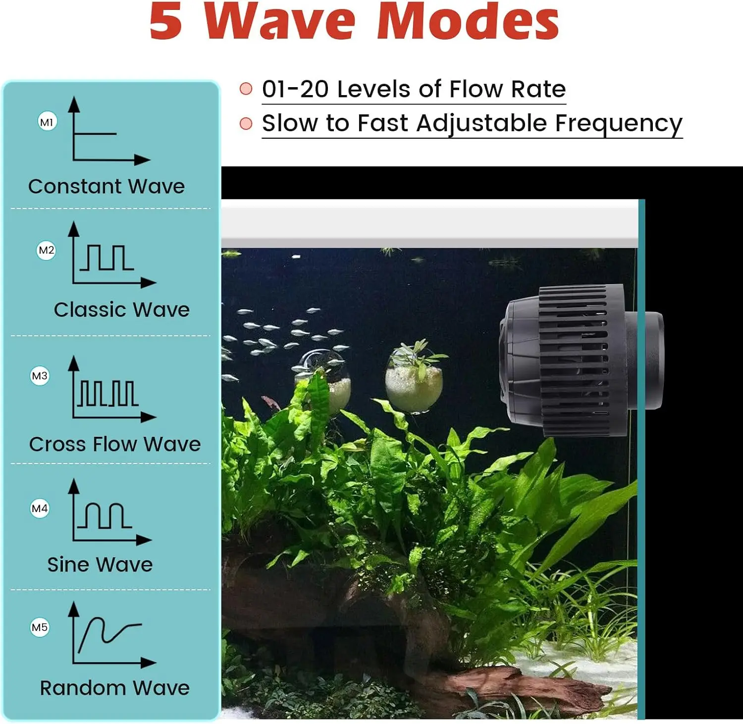 Adjustable Flow Aquarium Wave  - Aquarium Pump ulasan dan harga