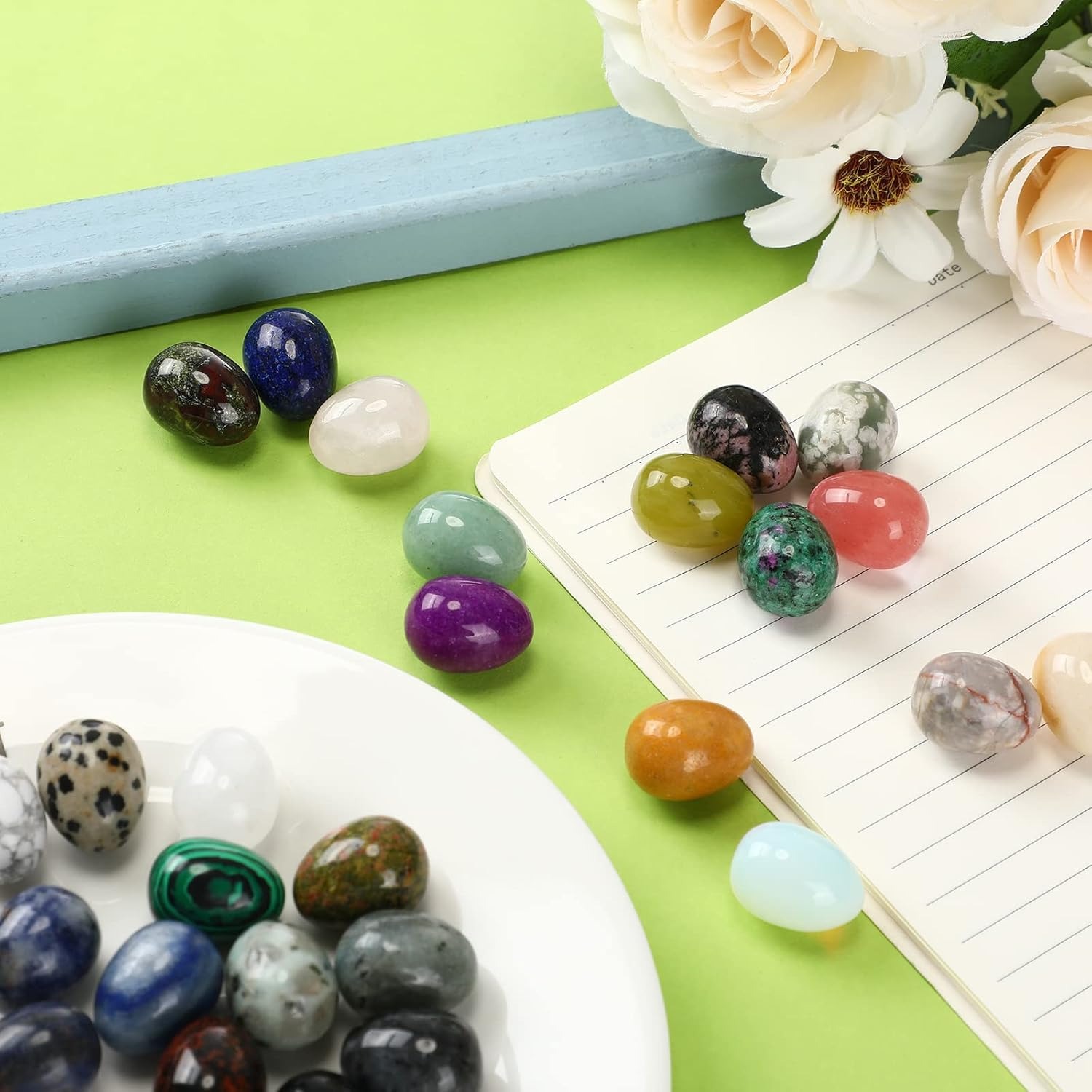 8  pcs natural crystal beads,  - Fish Tank Gravel ulasan dan harga