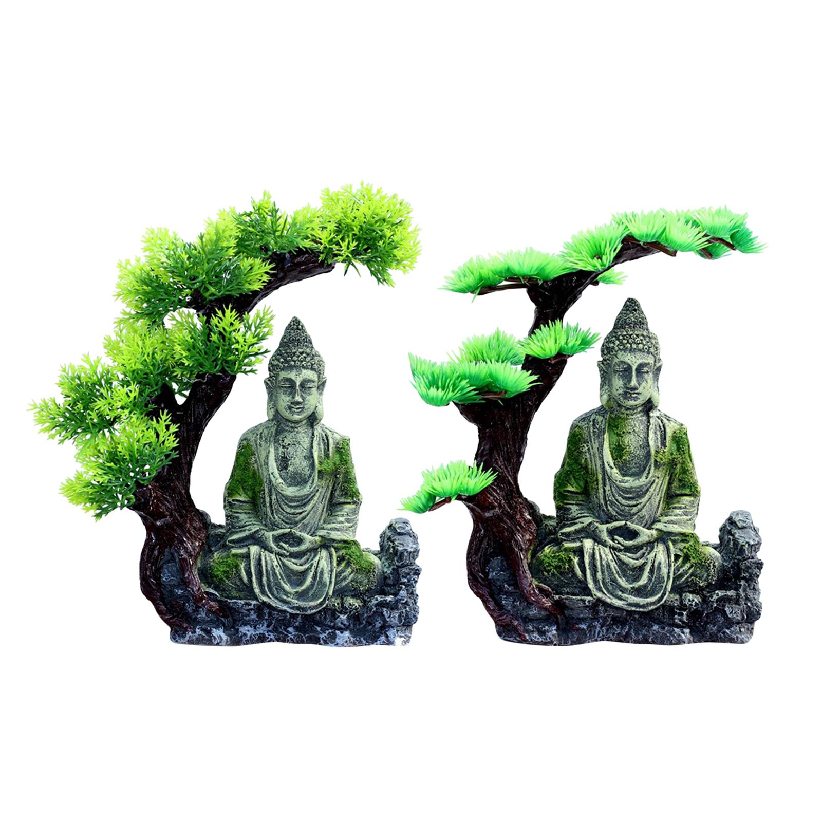 Buddha Statue Aquarium Decorat - Aquarium Fish Tank ulasan dan harga