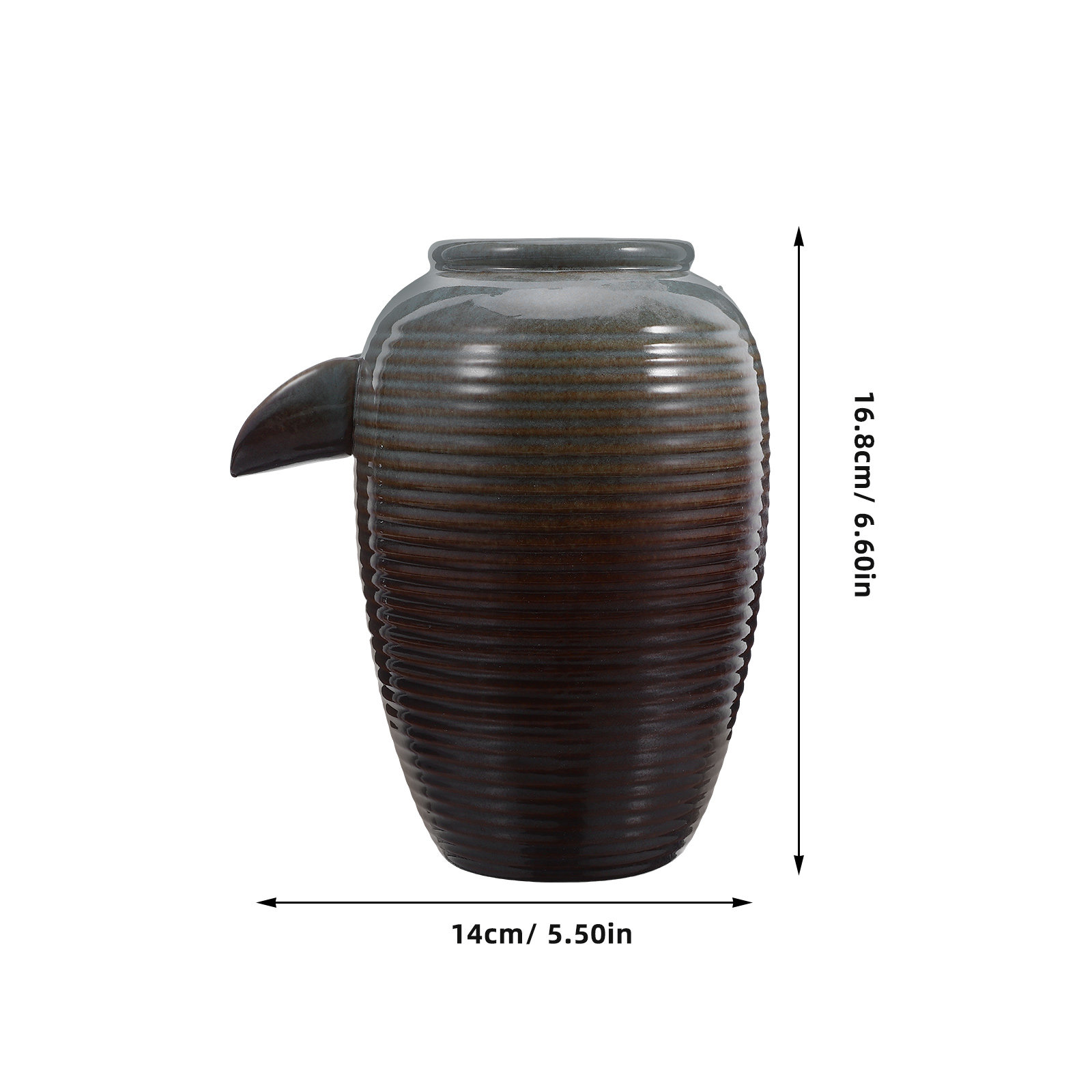 Ceramic Jar Fish Tank Fountain - Aquarium Fish Tank ulasan dan harga