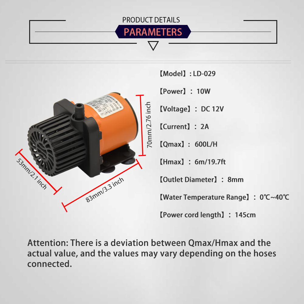 12V DC Brushless Small Submers - Aquarium Pump ulasan dan harga