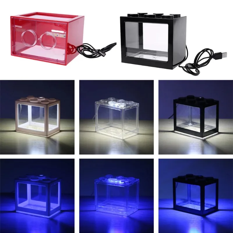 1L USB LED Desktop Mini Aquari - Aquarium Fish Betta ulasan dan harga